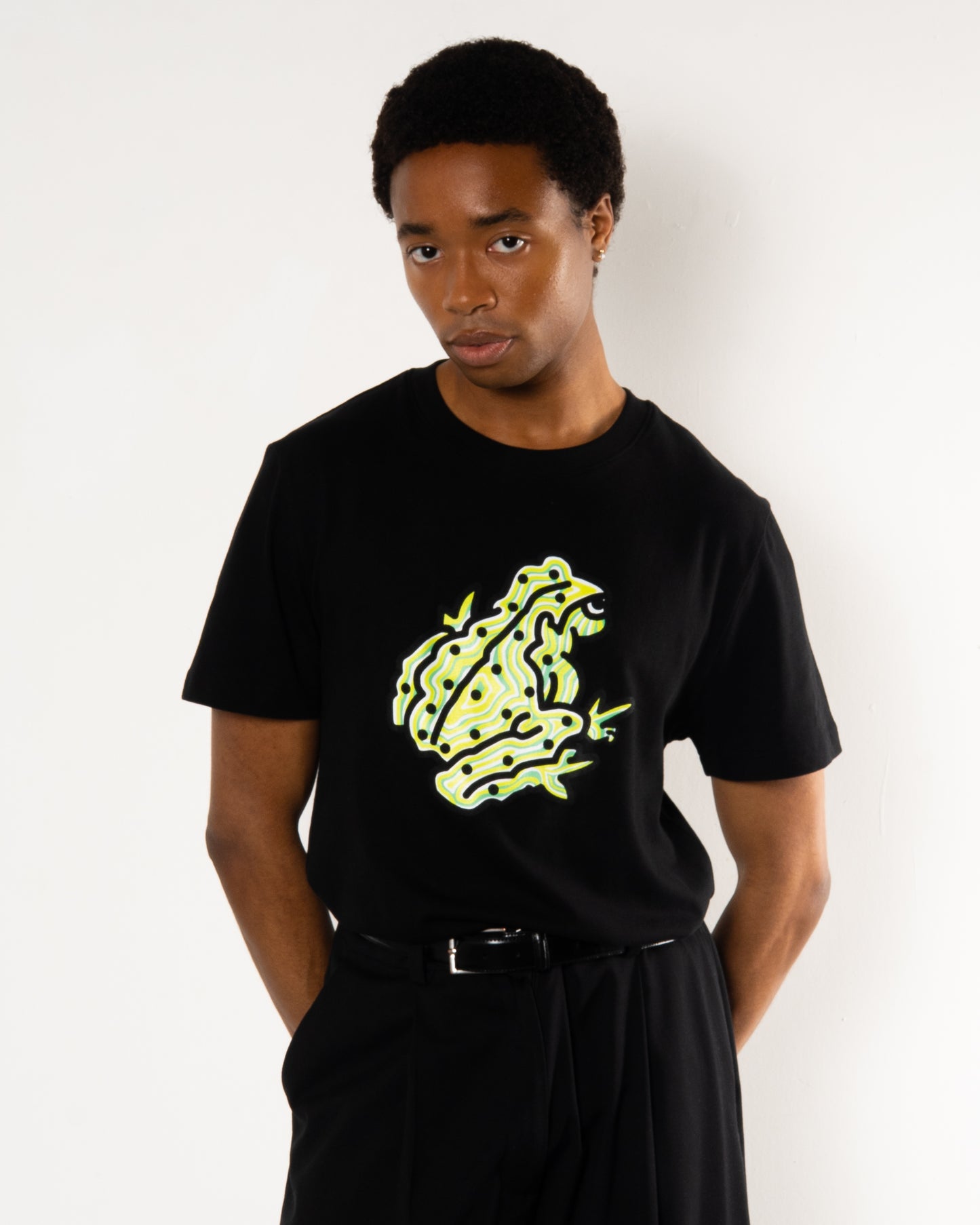 Peace Frog Tee in Black