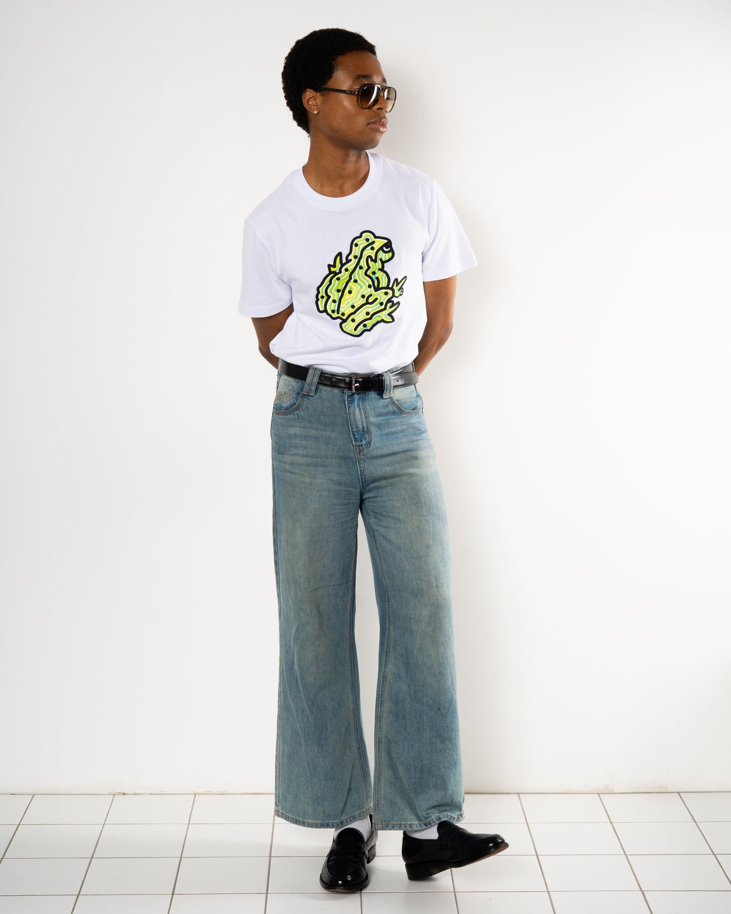 Peace Frog Tee in White