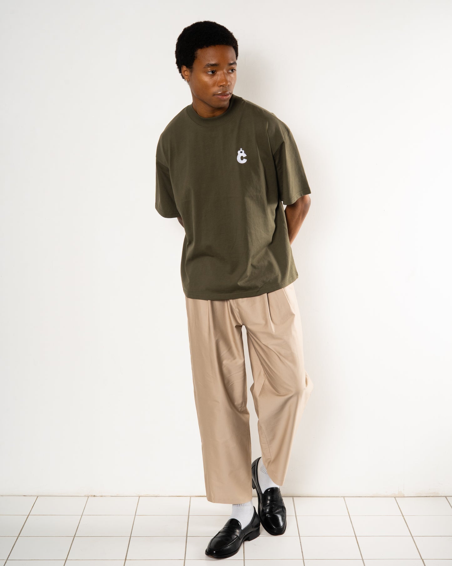 The Tee with the 'C' in Khaki