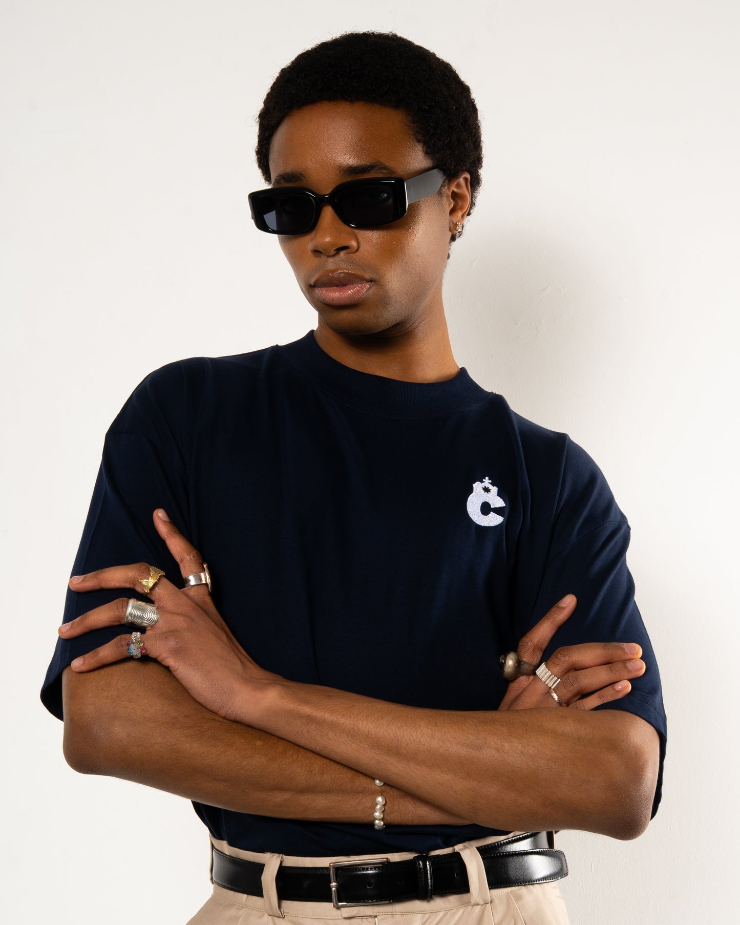 The Tee with the 'C' in Navy