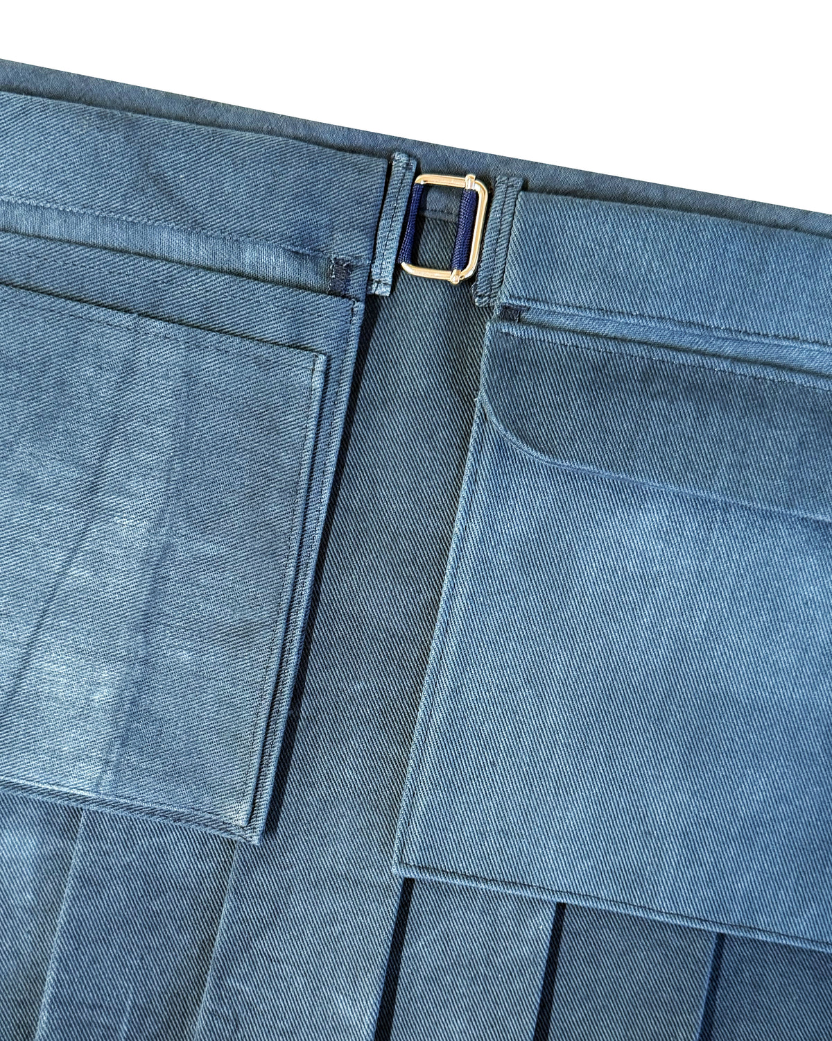 Kilted Apron in Indigo Denim