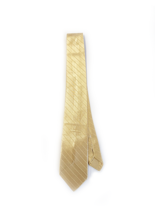 Homemade Tie in Gold Stripe