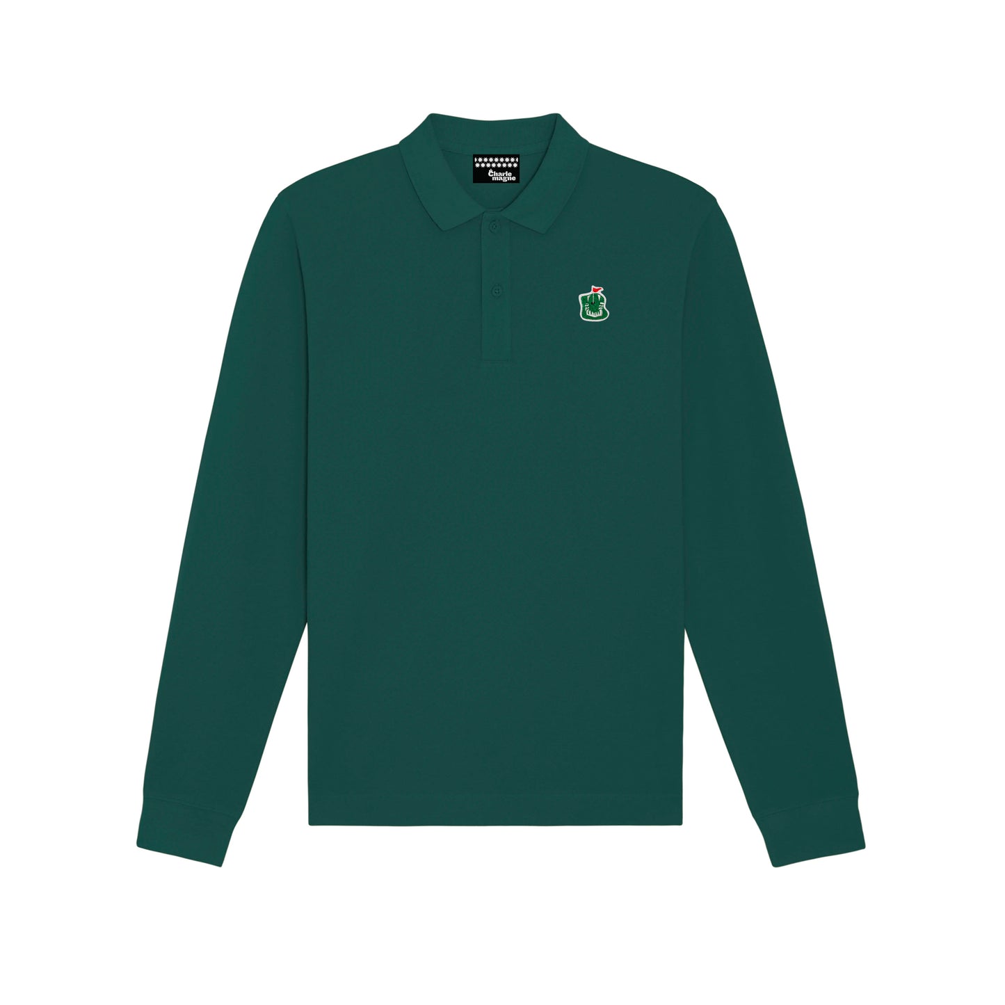 Chips Long-Sleeved Polo in Green