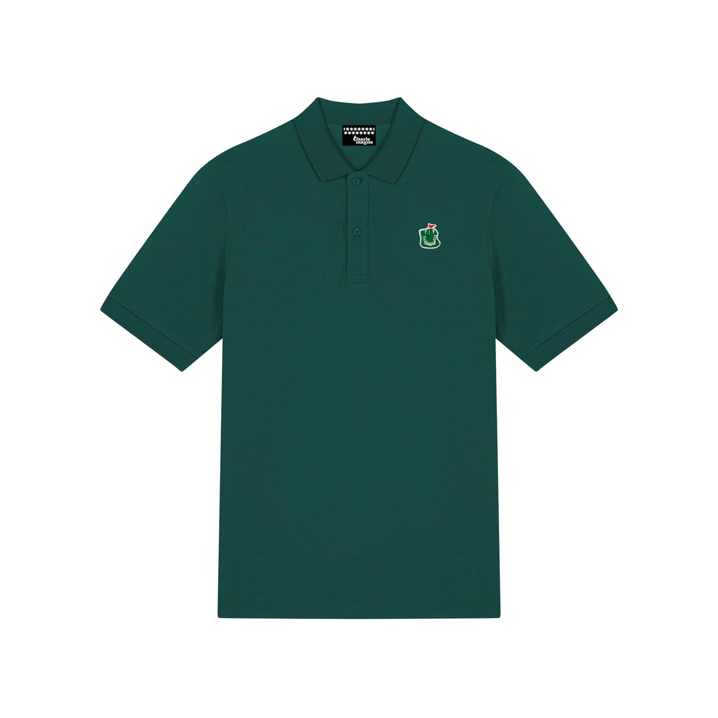 Chips Short-Sleeved Polo in Green