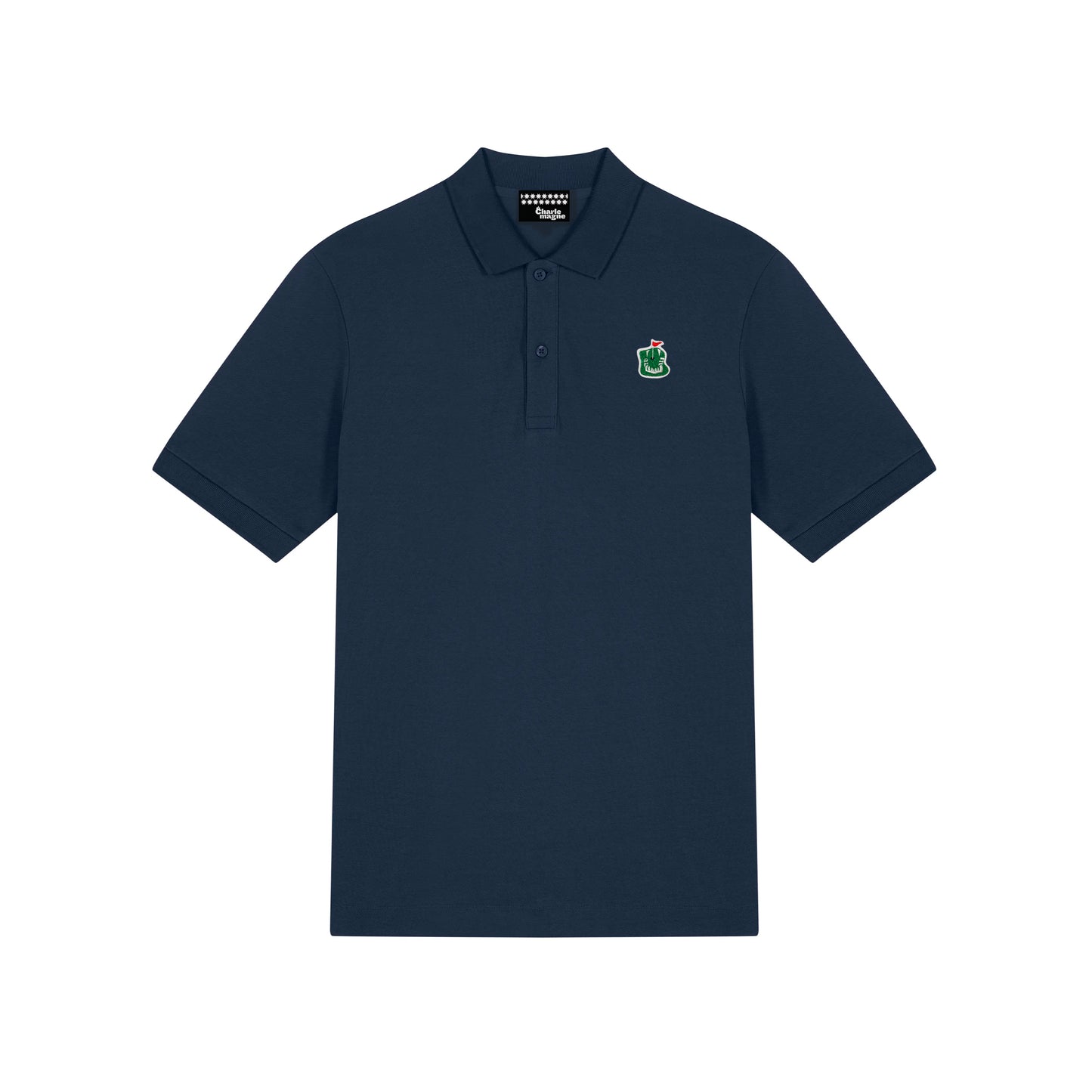 Chips Short-Sleeved Polo in Navy