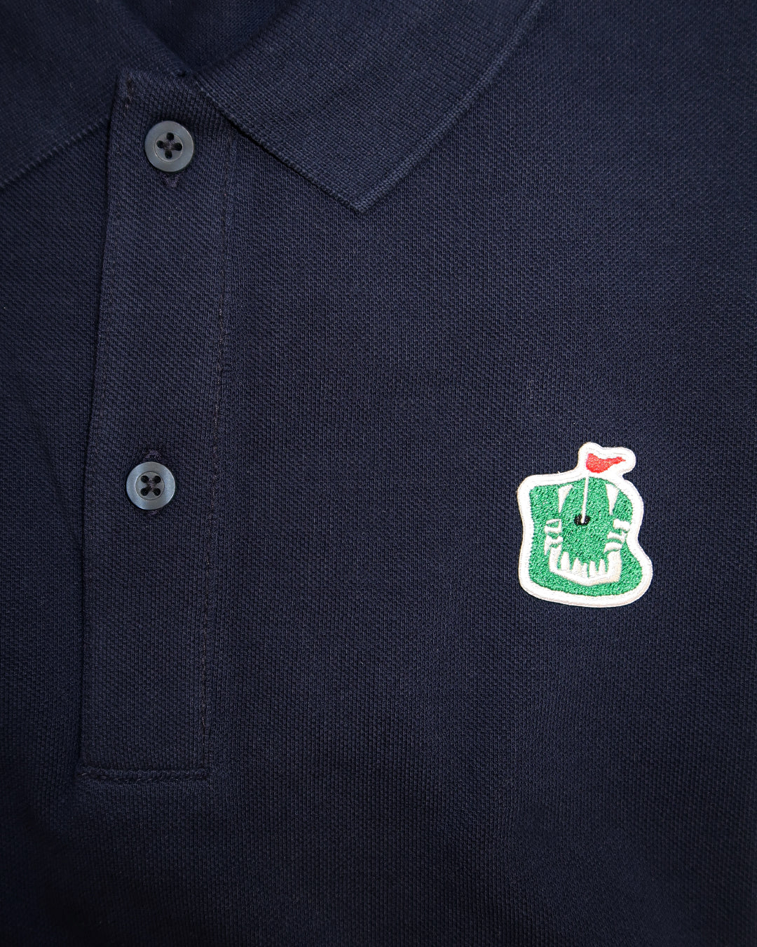 Chips Long-Sleeved Polo in Navy