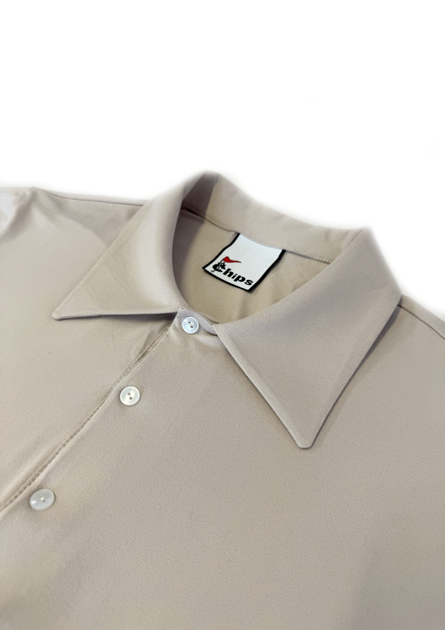 Chips House Polo in Stone